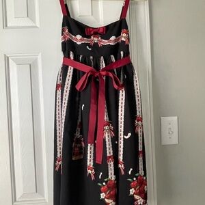 Elegant Black and Red Women's Dress